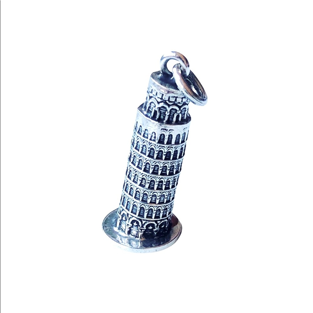Vintage Silver Pisa Tower Charm